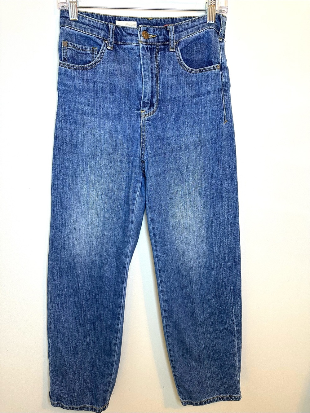 Pilcro Anthropologie Size 26 High Rise Straight Leg Jeans Medium Wash